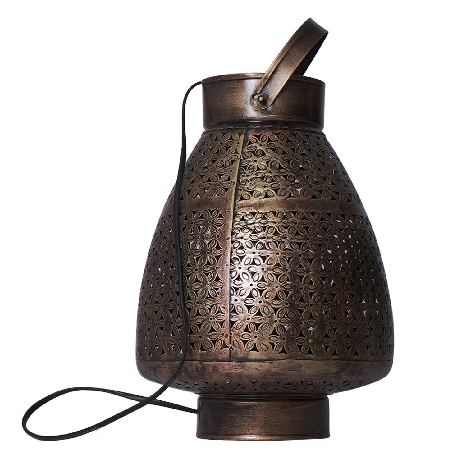 Moroccan Style Metal Lattice Table Lamp