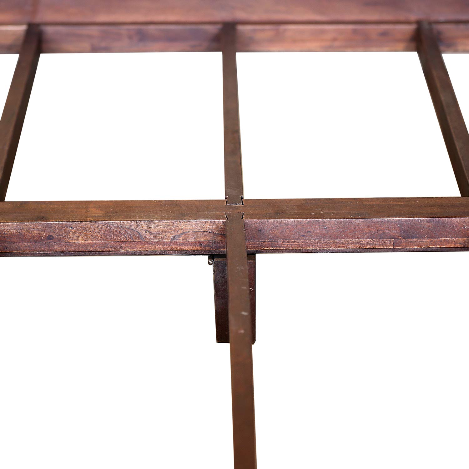 Solid Sheesham Wood Paneled King Size Bed With Nightstands