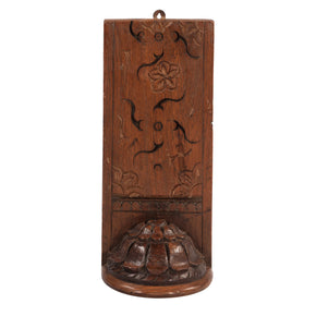 Vintage Carved Wooden 15 in. Tall Wall Sconce