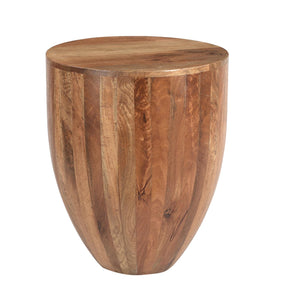 Reclaimed Wood Farmhouse 20" Round Drum End Table