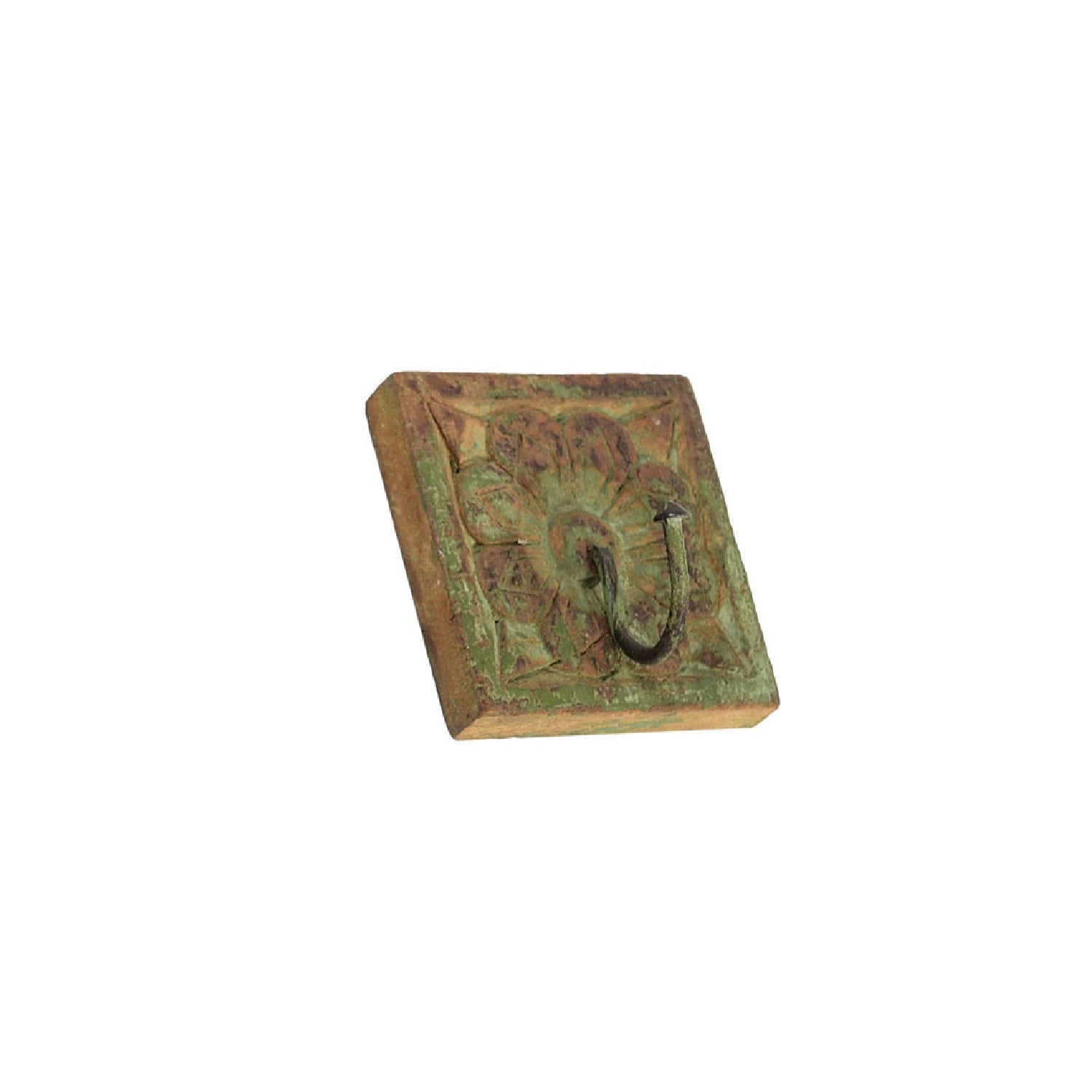 Farmhouse Style Carved Wooden Tile Wall Hook