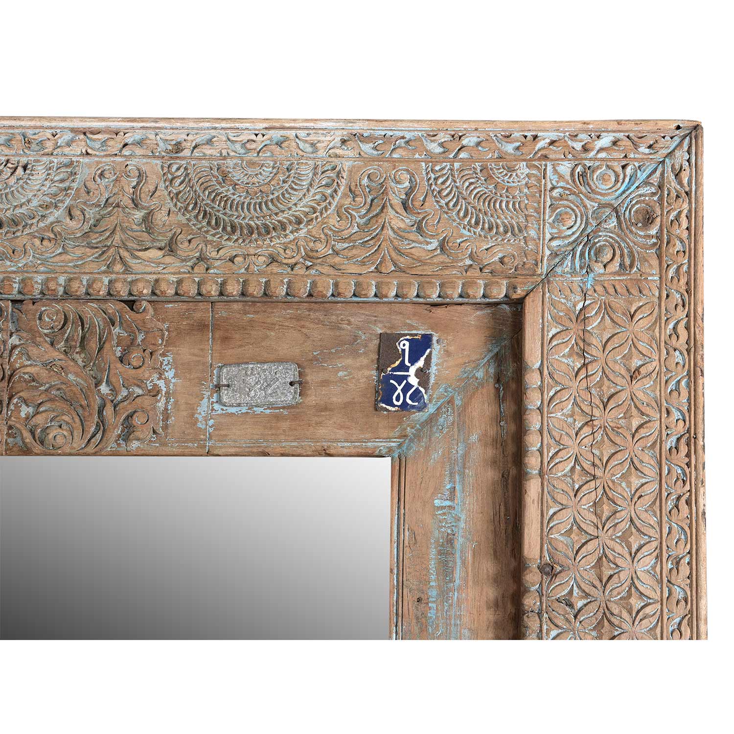 1800s Carved Teak Wood Doorframe Repurposed 82