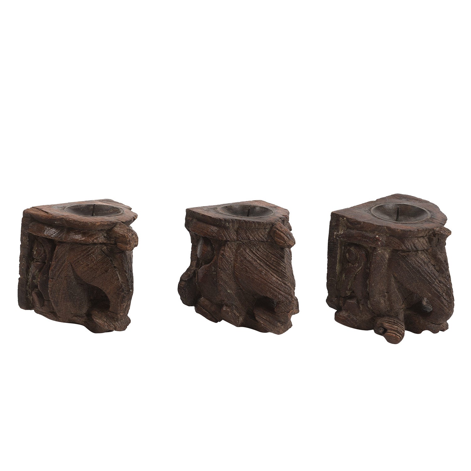 Vintage Rustic Wooden Corbel Repurposed Wall Candle Sconce