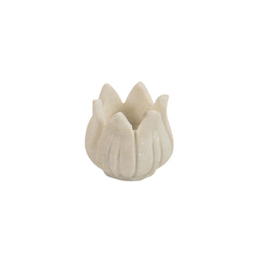 Lotus Carved Marble Tea Light Candle Holder