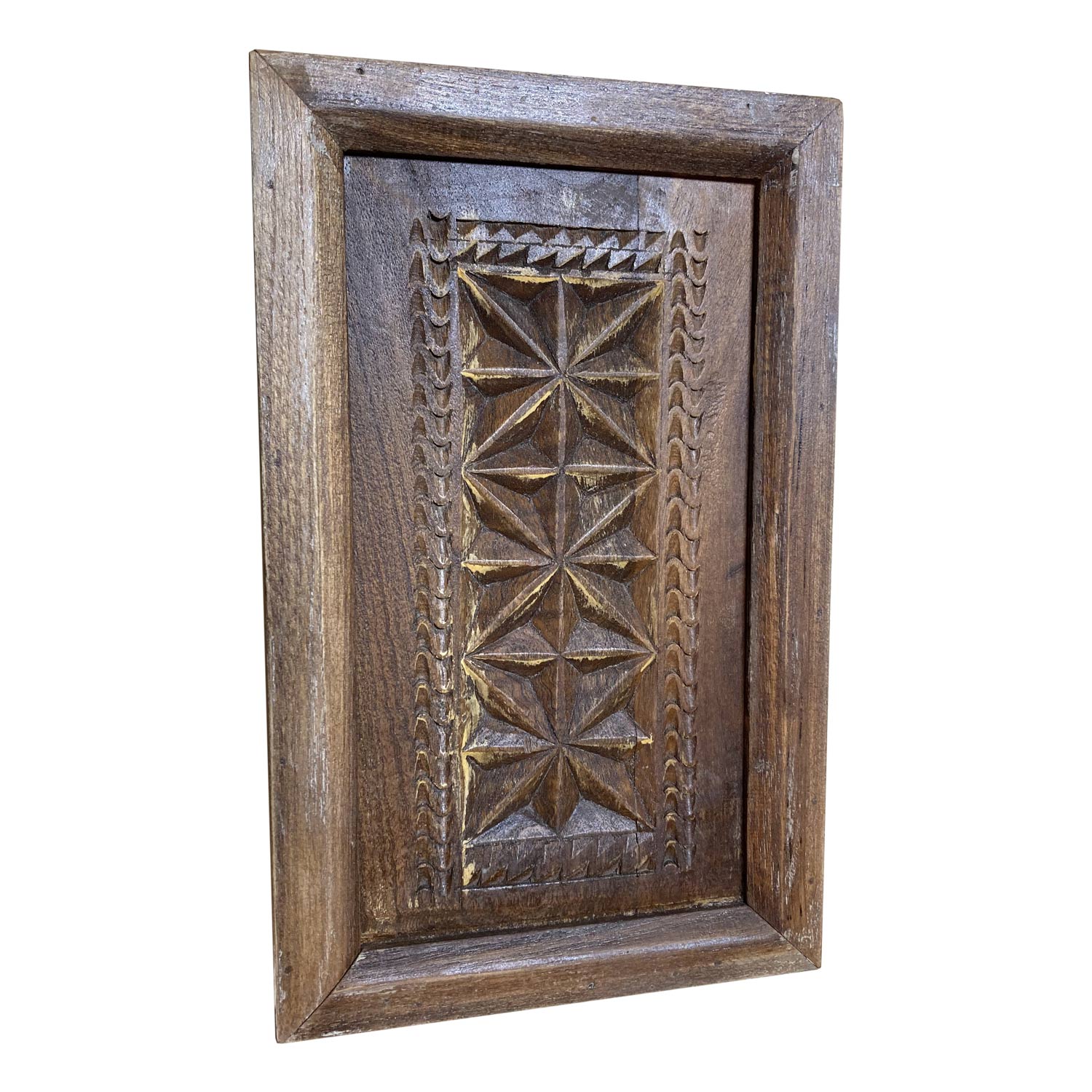 Unique Hand Carved Wooden Divided Compartments Jewelry Box