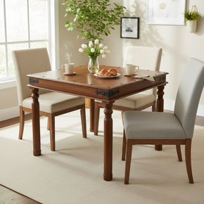 Transitional Style 40" Square Solid Wood Kitchen Dining Table