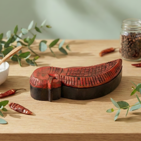 Vintage Carved Spice Box