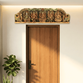 Traditional Indian Hand Carved Wooden Ganesha Wall Hanging