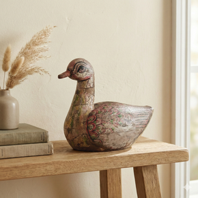 Vintage Hand Carved Wooden Bird Decor