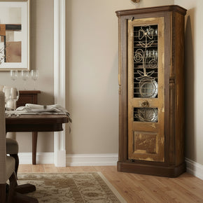 Farmhouse Style Vintage Grill Door Repurposed 80" Tall Unique Armoire