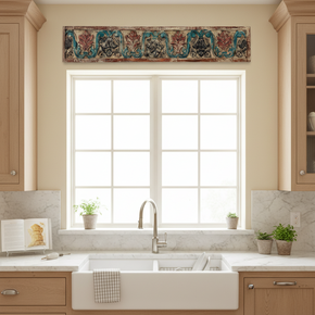 Farmhouse Style Disttressed Painted 49" Long Header Wall Hanging