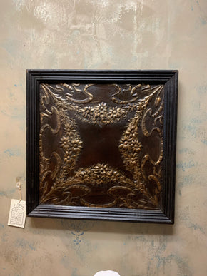 Metal ceiling tile wall art