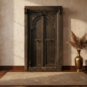 Ranch Style Antique Teak Wood Indian Door With Frame