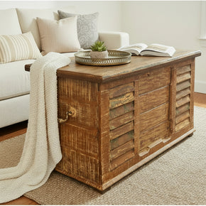 Farmhouse Style Distressed Wood 36 in. Wide Chest
