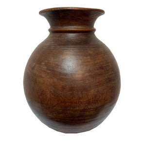 Vintage Handmade Wooden Milk Pot Repurposed Vase