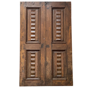 Vintage Hand Carved Teak Wood Shutter Repurposed  Wall Art