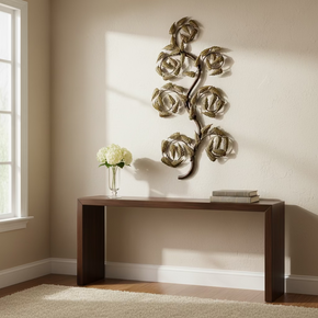 Unique Hand Crafted 64" Tall Floral Metal Wall Panel