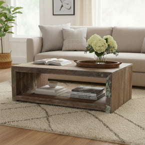 Farmhouse Style Rustic Modern Reclaimed Wood Coffee Table
