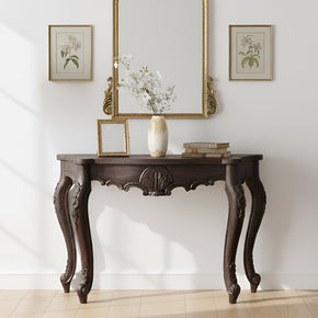 Vintage French Style Fine Carved Cabirole Legs 48" Long Console