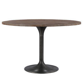 Rustic Modern 48 in. Round Metal & Wood Dining Table