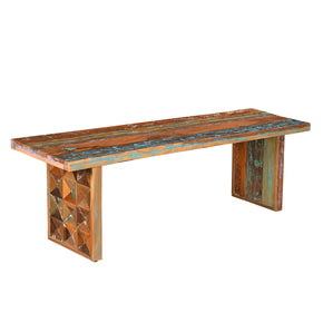 Farmhouse Style Reclaimed Wood 60 in. Long Bench
