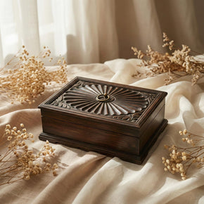 Vintage Carved Box With Compartments