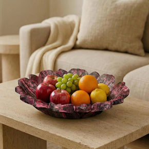 Vintage Hand Carved Lotus Decorative Bowl