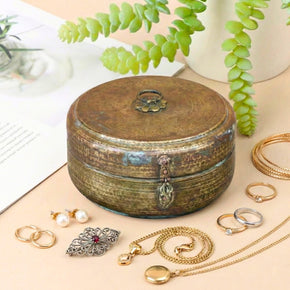 Vintage Brass "Roti" Box With Openable Lid