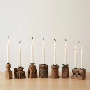 Rustic Ranch Style Salvaged Wooden Candle Holder