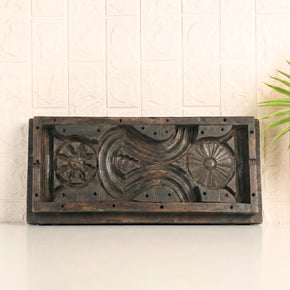 Vintage Carved Wooden Architectural Mold Repurposed Wall Décor