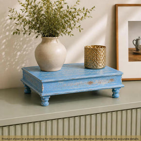 Farmhouse Style Solid Wood 14 in. x 14 in. Square Distressed Riser