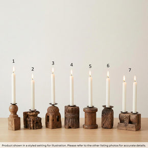 Rustic Ranch Style Salvaged Wooden Candle Holder