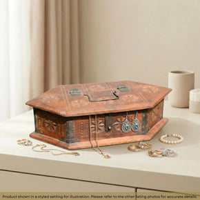 Vintage Hand Carved Trinket Jewerly Decorative Box