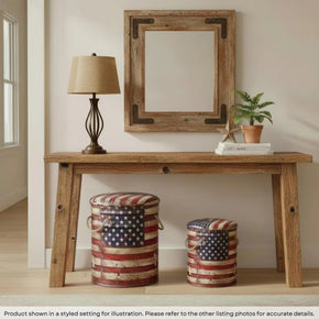 Eclectic "Patriotic" US  Flag Storage Bins- Set of 2