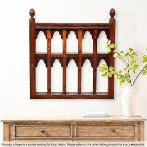 Vintage Wooden Staircase Railing Repurposed 40 in. x 40 in. Wall Art