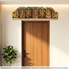Traditional Indian Hand Carved Wooden Ganesha Wall Hanging