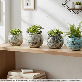 Farmhouse Style Distressed Vintage Metal Pot