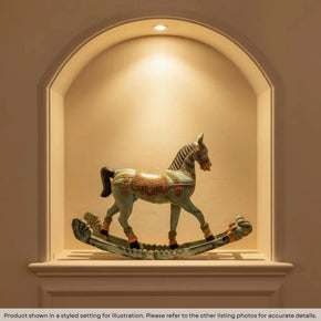 Unique Carved Hand Painted Royal Rocking Horse Statue