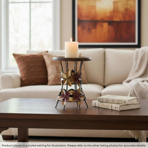 Transitional Style Decorative Wood And Metal Riser Stand