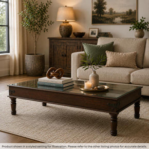Rustic Antique Door Upcycled Solid Wood Large Coffee Table