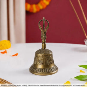 Vintage Hand Held Decorative Brass Bell