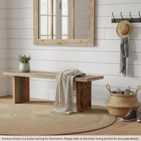 Farmhouse Style Reclaimed Wood 60 in. Long Bench