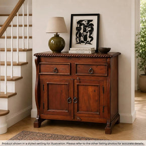 Vintage Rosewood 2-Door 36" Wide Cabinet With Drawers
