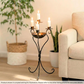 Victorian Style Wrought Iron 35" Tall Candle Holder