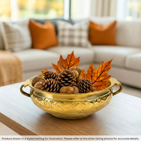 Handmade Traditional Indian Round Urli Decorative Bowl