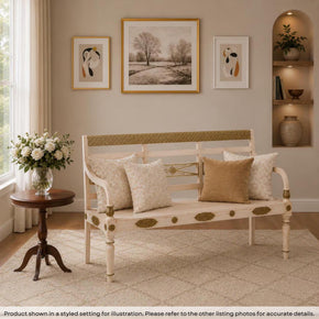 Elegant Solid Wood Living Room Sofa Bench and Chairs