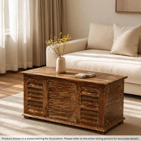 Farmhouse Style Distressed Wood 36 in. Wide Chest
