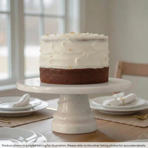 10" Round White Marble Cake / Candle Stand