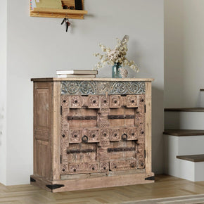 Rustic Antique Door Repurposed Medium Sideboard Storage Cabinet