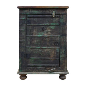 Rustic Ranch Style Distressed Painted Solid Wood 30 in. Tall Nightstand